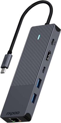 Attēls no Rapoo USB-C Multiport Adapter 6-in-1, grey