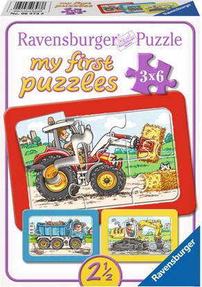 Attēls no Ravensburger Moje pierwsze puzzle Pojazdy 3 x 6 el. (065738)