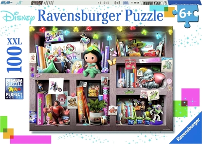 Attēls no Ravensburger Puzzle 100 Disney bohaterowie XXL
