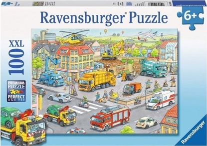 Attēls no Ravensburger Puzzle 100 Pociąg w mieście XXL