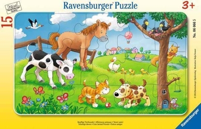 Attēls no Ravensburger Puzzle 15 Miłośnicy słodkich zwierząt