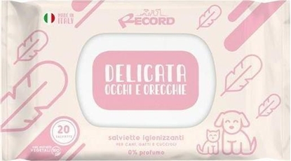 Picture of Record Italy Record Chusteczki Do Oczu i Uszu 20 szt. Antybakteryjne Dla Psów, Kotów i Szczenit