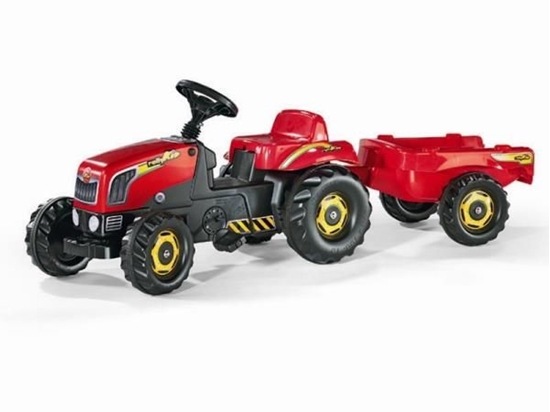 Picture of Rolly Toys Traktor Rolly Kid czerwony z przyczep (5012121)