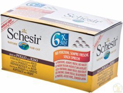Picture of Schesir SCHESIR KOT 6x50g MULTIPAK Kurczak z ryem