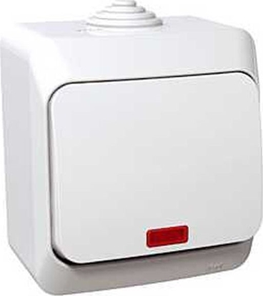 Изображение Schneider Electric Cedar Plus cznik jednobiegunowy 16AX IP44 z podwietleniem biay WDE000514