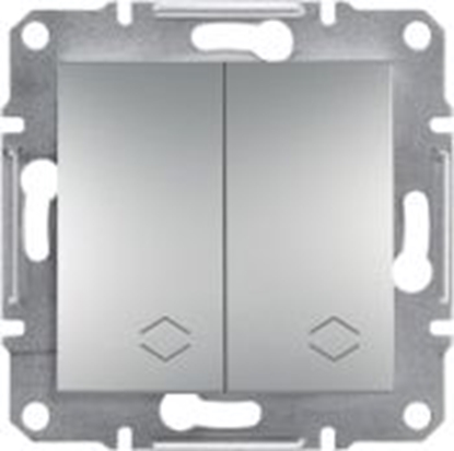 Picture of Schneider Electric cznik podwójny schodowy Asfora bez ramki aluminium (EPH0600161)