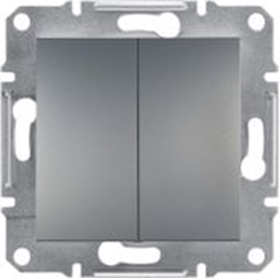Picture of Schneider Electric Przycisk podwójny Asfora bez ramki stal (EPH1100162)