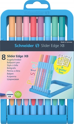 Picture of Schneider Zestaw dugopisów w etui SCHNEIDER Slider Edge Pastel, XB, 8 szt., mix kolorów