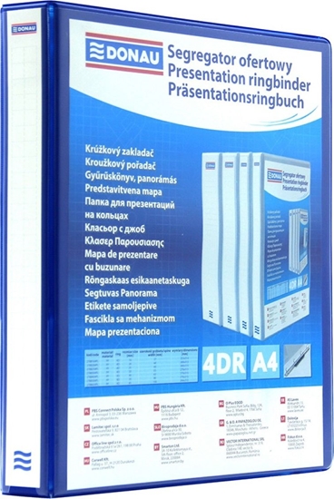 Picture of Segregator Donau 4-ringowy A4 37mm niebieski (2788164PL-10)