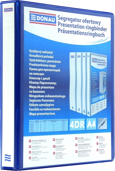 Picture of Segregator Donau 4-ringowy A4 40mm niebieski (2788404PL-10)