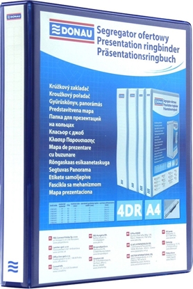 Picture of Segregator Donau 4-ringowy A4 44mm niebieski (2788254PL-10)