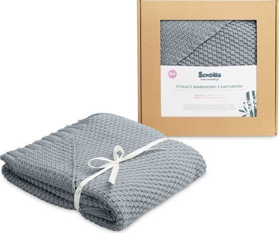 Изображение Sensillo OTULACZ Z KAPTURKIEM 100% BAMBOO GIFT GRAFITOWY