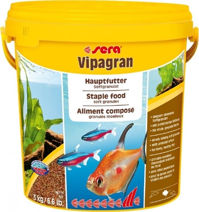 Изображение Sera Vipagran Nature 3kg/10L, granulat - pokarm podstawowy