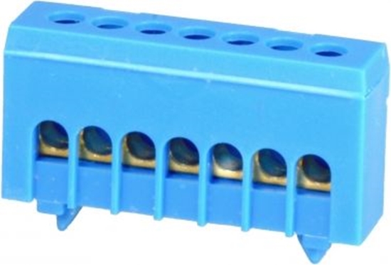 Picture of Simet Zacisk przycz na TS35 izolowany neutralny N 7-polowy 7x16mm2 niebieski 870N-7FS (89820003)