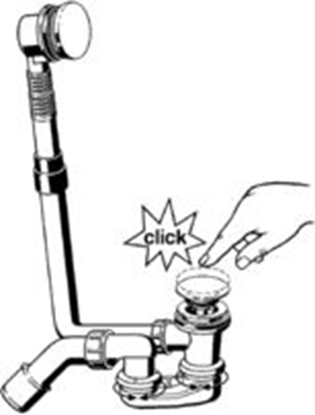 Attēls no Syfon Viega Zestaw odpywowo-przelewowy z korkiem klik-klak chrom  (572853)