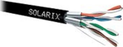 Изображение Solarix Kabel instalacyjny Solarix STP, Cat6A, drut, PE, cewka 500m SXKD-6A-STP-PE