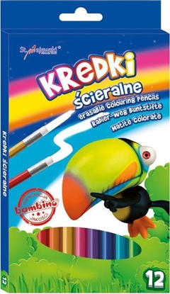Изображение St. Majewski Kredki 12kol. cieralne Bambino standard Cena za 1szt