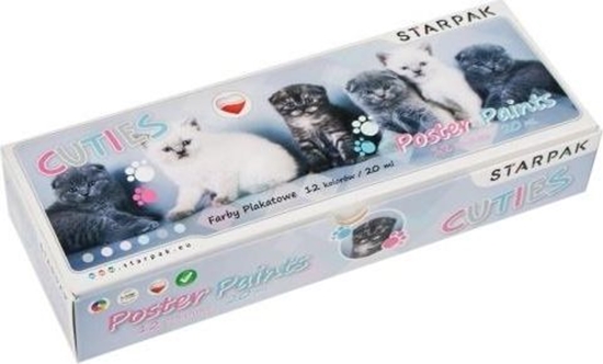 Picture of Starpak Farby plakatowe 12kol/20ml Cuties koty
