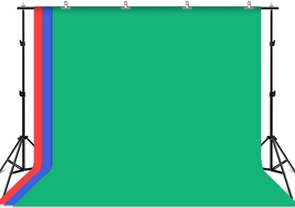 Attēls no Statyw Puluz Puluz Zestaw/Statyw do mocowania ta fotograficznego 2x3m + ta fotograficzne 3 szt PKT5205