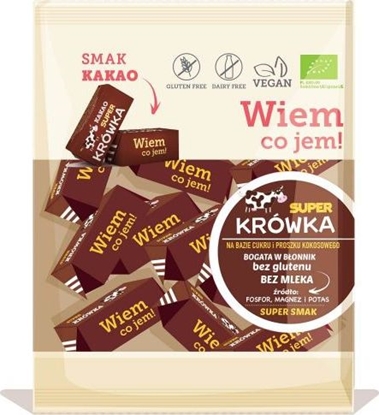 Изображение SUPER KRÓWKA Krówki bezmleczne kakaowe bezglutenowe BIO 150 g Super Krówka