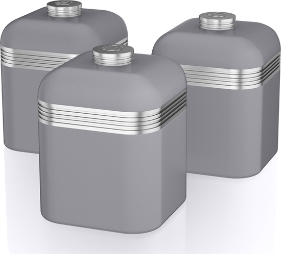 Picture of Swan SWAN ZESTAW 3 POJEMNIKÓW RETRO GREY SWKA1020GRN