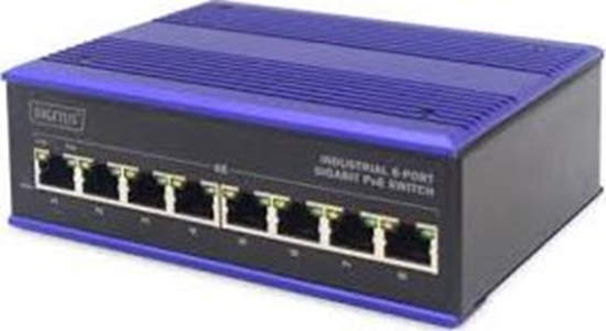 Изображение Digitus 4 Port Gigabit Network PoE Switch, Industrial, Unmanaged, 1 RJ45 Uplink