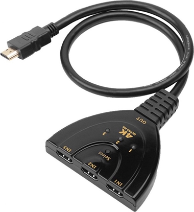 Attēls no Techly 3-Portowy Przecznik HDMI 3x1 4K*30Hz Pigtail