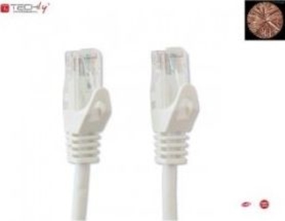 Attēls no Techly KABEL KROSOWY PATCHCORD U/UTP CAT6 1,5M BIAY 100% MIED (ICOC U6-6U-015-WHT)
