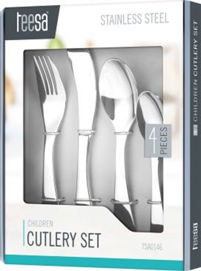 Изображение Teesa Zestaw sztuców stoowych dla dzieci 4 elementy