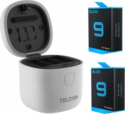 Attēls no Telesin 3-slot waterproof charger Telesin Allin box + 2 batteries for GoPro Hero 12 / 11 / 10 / 9