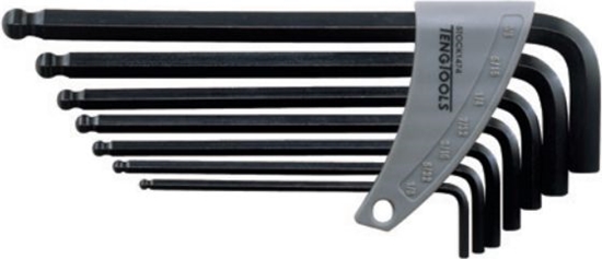 Изображение Teng Tools Zestaw kluczy imbusowych hex typ L 1/8 - 3/8" z kulk 7szt. (109550202)