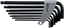 Изображение Teng Tools Zestaw kluczy imbusowych hex typ L 1/8 - 3/8" z kulk 7szt. (109550202)