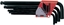 Изображение Teng Tools Zestaw kluczy imbusowych hex typ L 5/64 - 3/8" z kulk 9szt. (112260203)
