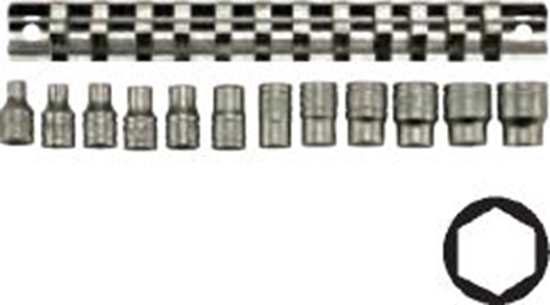 Изображение Teng Tools Zestaw nasadek 6-ktnych 1/4" 4-13mm 12szt. (117070102)