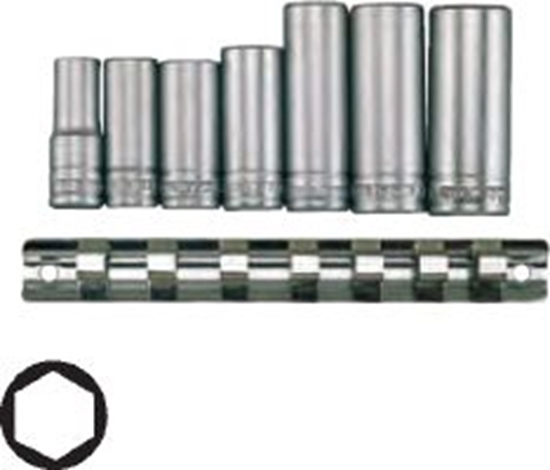Изображение Teng Tools Zestaw nasadek 6-ktnych 3/8" 10-19mm dugie 7szt. (73160103)