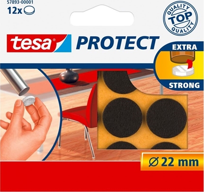 Изображение Tesa PODKADKI FILCOWE FI=22MM BRZOWE 12SZT. H5789301 TESA