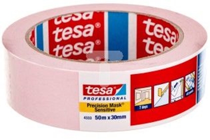 Picture of Tesa Taśma malarska profesjonalna precyzyjna do delikatnych powierzchni 50m 30mm różowa - 04333-00019-01