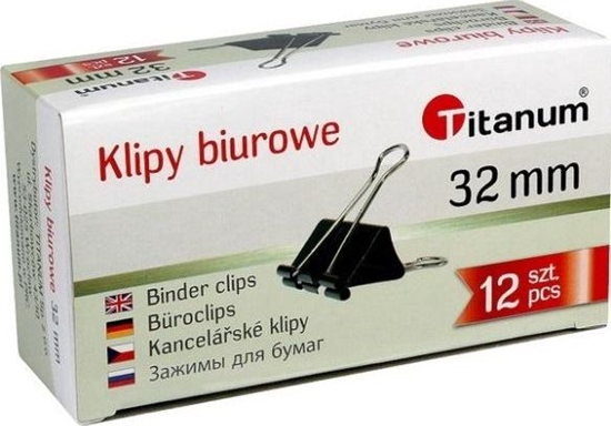 Picture of Titanum Klipy biurowe 32mm 12szt