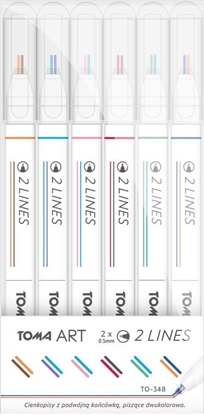 Изображение Toma Cienkopis 2 Lines 6 kolorów TOMA