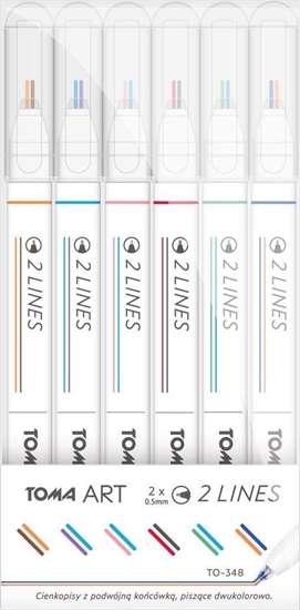 Изображение Toma Cienkopis 2 Lines 6 kolorów TOMA