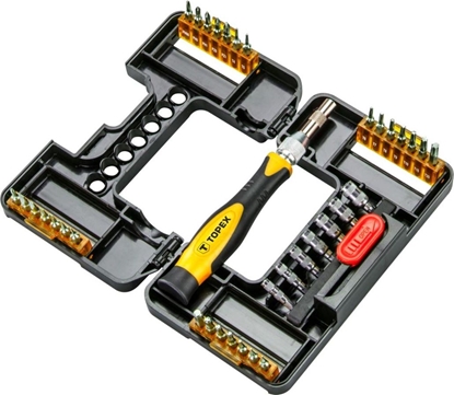 Изображение Topex kocówki wkrtakowe z uchwytem 37 sztuk (39D343)