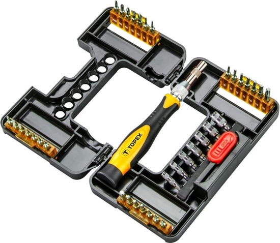 Изображение Topex kocówki wkrtakowe z uchwytem 37 sztuk (39D343)