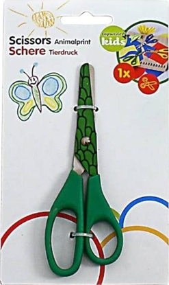 Изображение Topwrite Topwrite - Noyczki 13 cm ze zwierzcym wzorem (Zielony / Krokodyl)