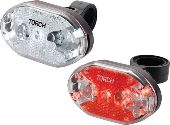 Изображение TORCH Zestaw lampki CYCLE LIGHT SET WHITE BRIGHT 5X + TAIL BRIGHT 5X (TOR-54039)