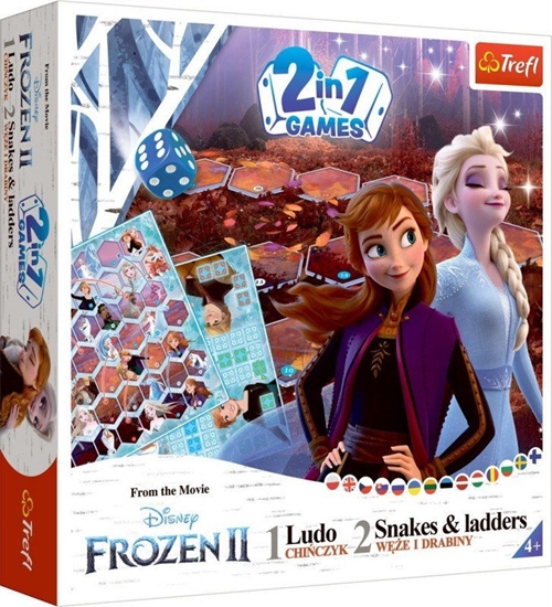 Изображение Trefl Gra 2w1 Chinczyk We i drabiny Frozen 2