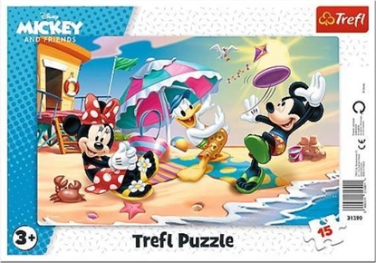 Изображение Trefl Puzzle ramkowe 15 Zabawy na plaży