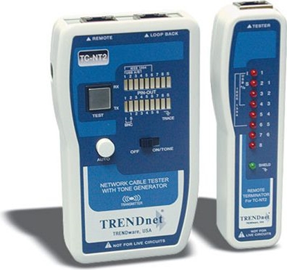 Изображение TRENDnet Tester kabli RJ-11 / RJ-12 / RJ-45 / Coaxial (TC-NT2)