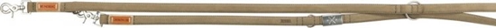 Picture of Trixie BE NORDIC, smycz regulowana, dla psa, kolor piaskowy, skórzana, ML: 2.00 m/20 mm