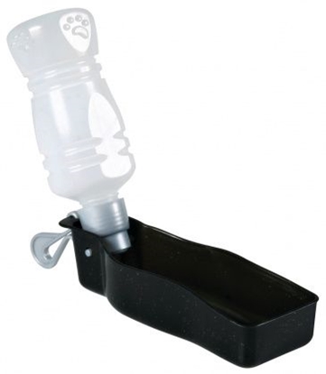 Изображение Trixie Butelka z miska, z plastiku 250ml czarna