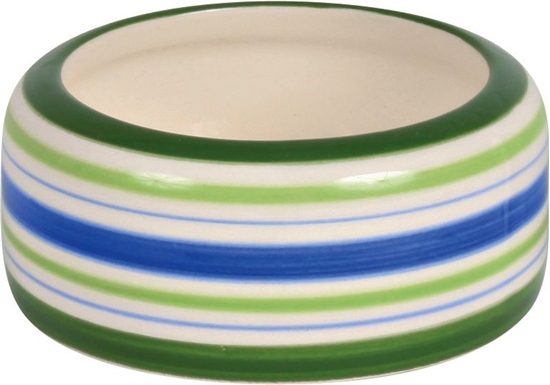 Изображение Trixie Miska ceramiczna dla chomika zielone paski - 50ml 8cm
